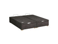 Storage Bed - Gray, Velvet