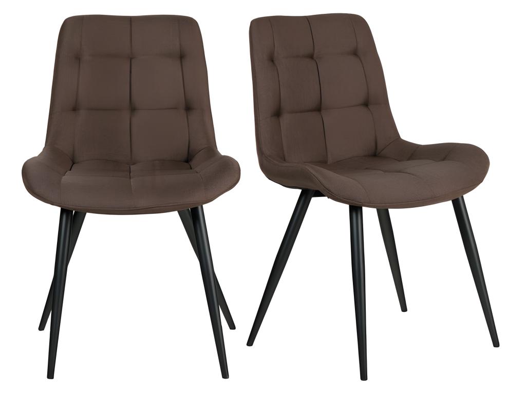 Chair (Set of 2) - Brown, Fabric