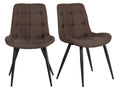 Chair (Set of 2) - Brown, Fabric