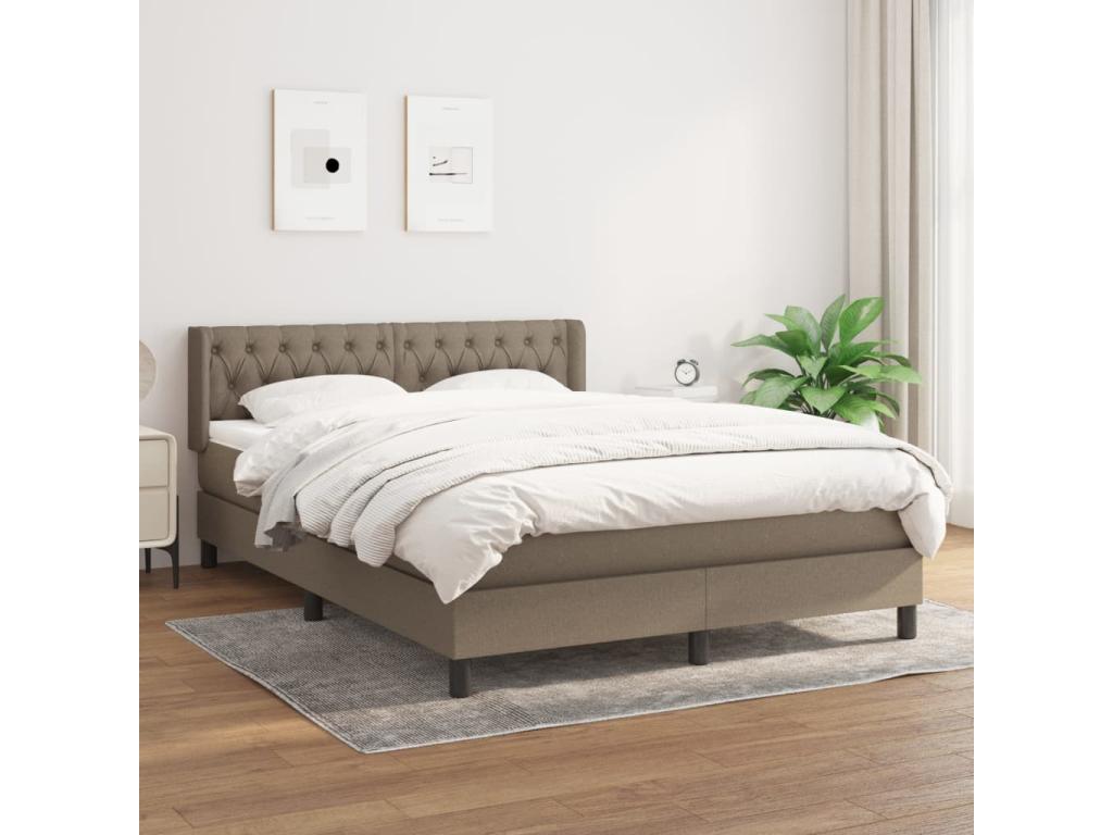 Mattress - with Mattress, Taupe, 140 x 190 cm