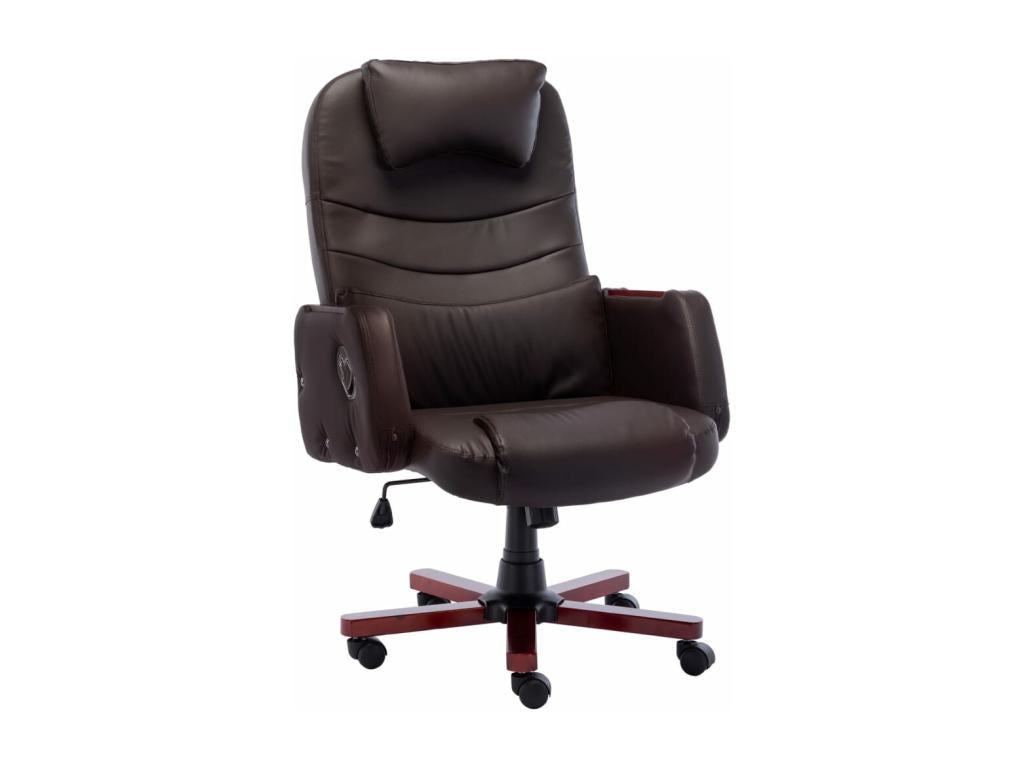 Chair - Brown, Faux Leather