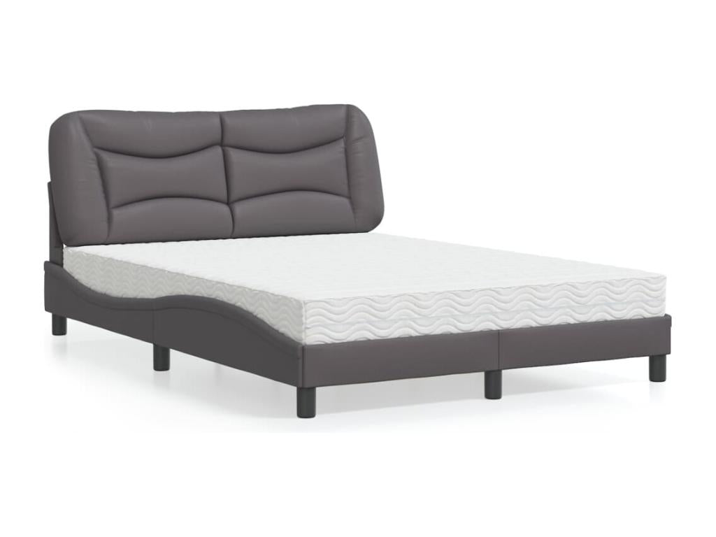 Mattress - with Mattress, Gray, 140 x 190 cm
