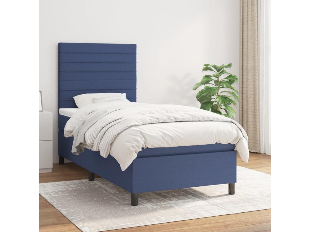 Mattress - with Mattress, Blue, 90 x 200 cm
