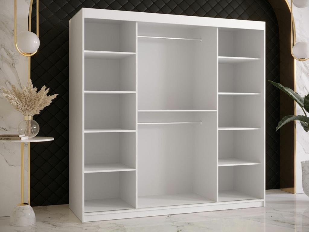 Wardrobe - White, 200 x 180 x 62 cm