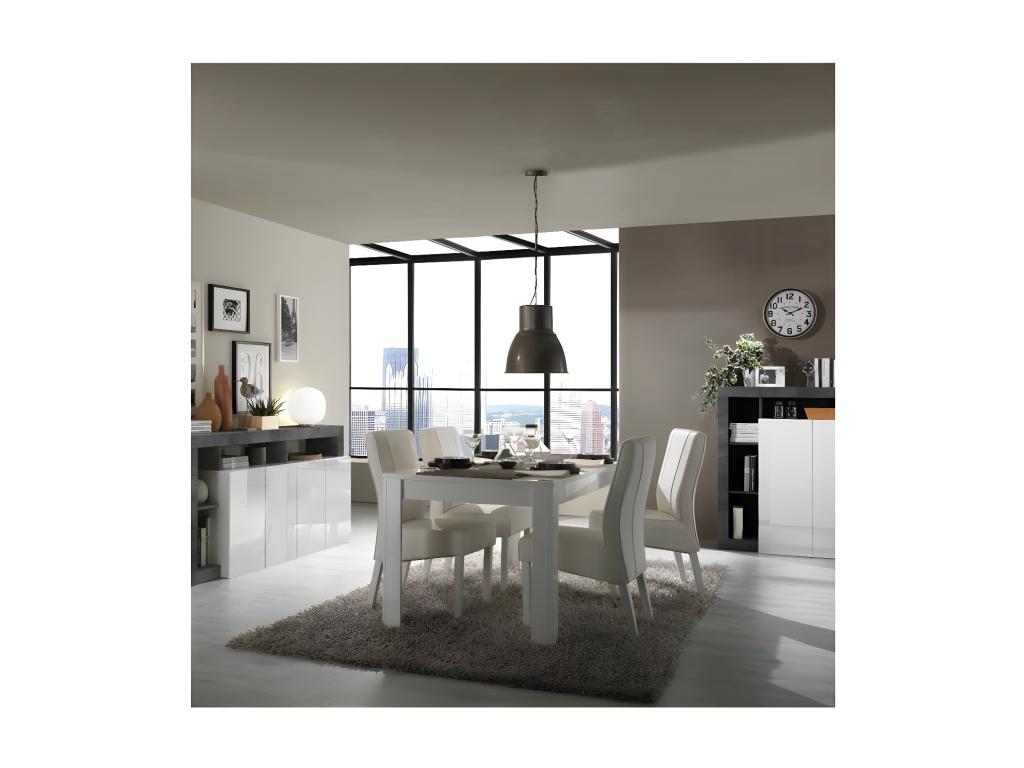 4-Door Sideboard - Gris Anthracite