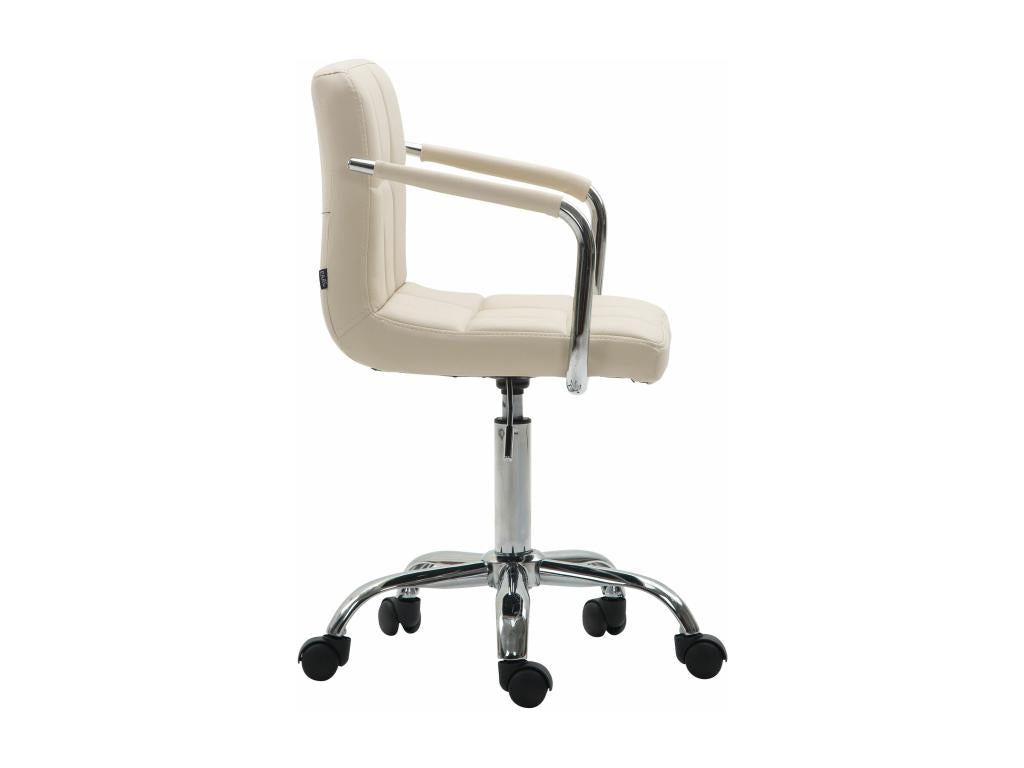Chair - Cream, Faux Leather