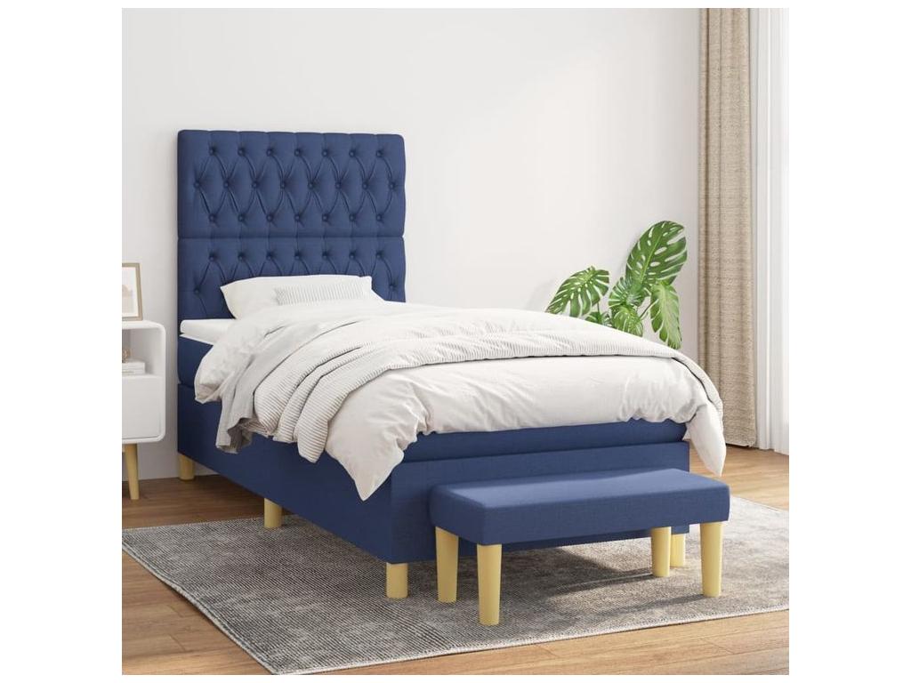 Mattress - with Mattress, Blue, Fabric