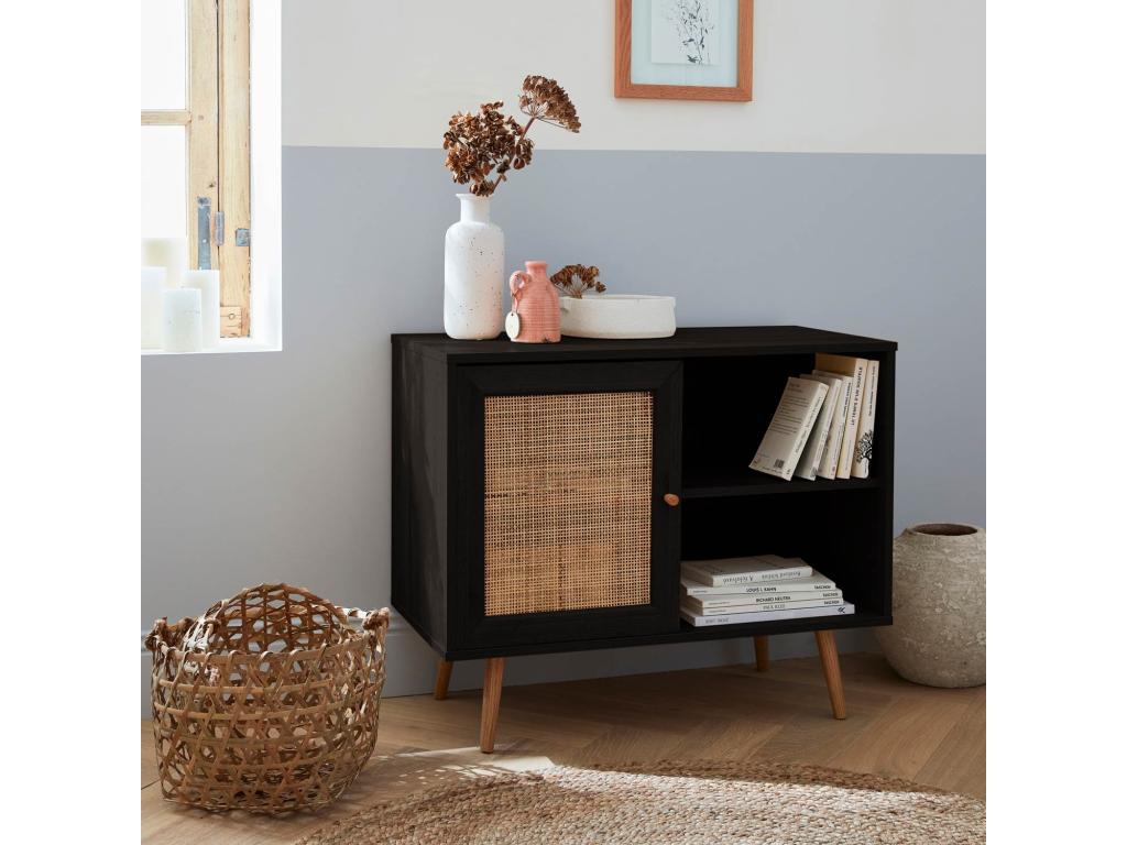 1-Door Sideboard - Black, 80 x 39 x 65.8 cm
