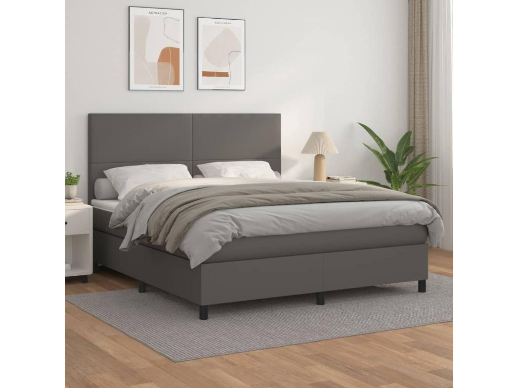 Mattress - with Mattress, Gray, 180 x 200 cm