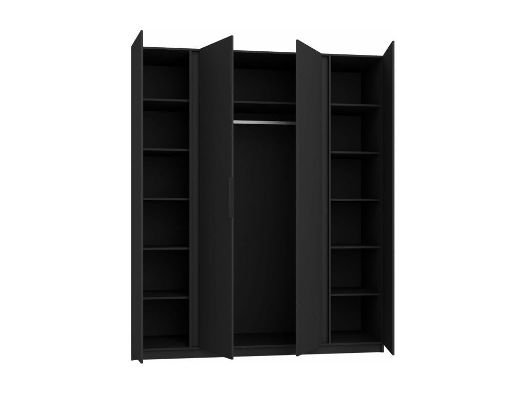 4-Door Wardrobe - Black