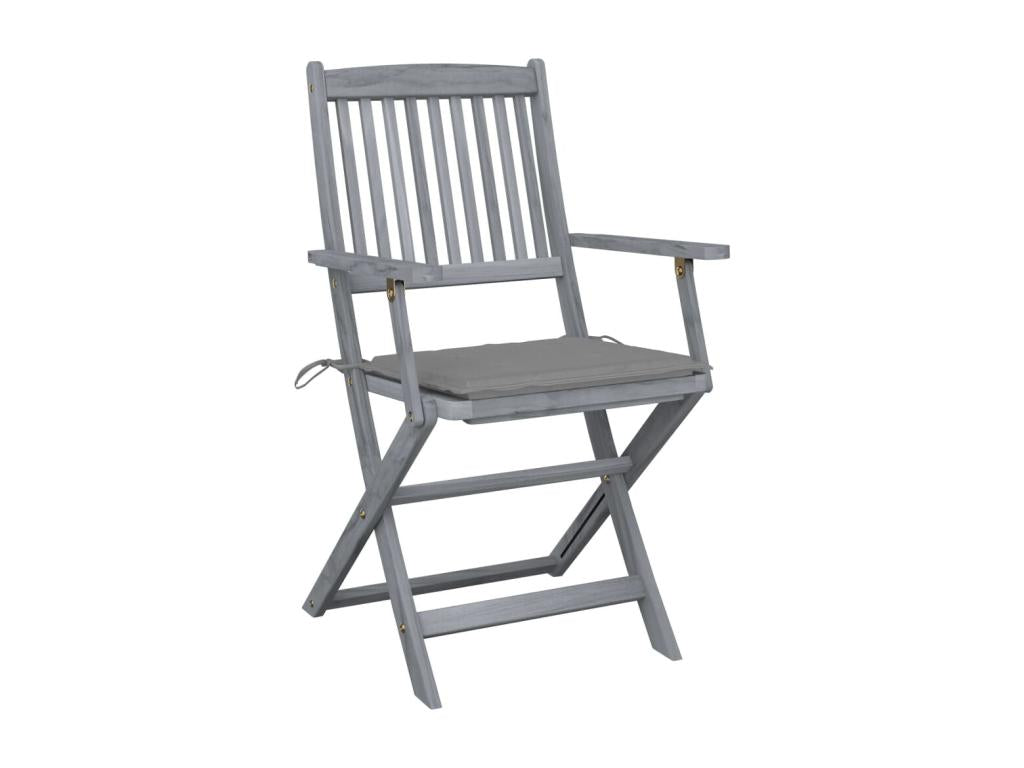 Chair (Set of 2) - with Cushions, Gray, Wood