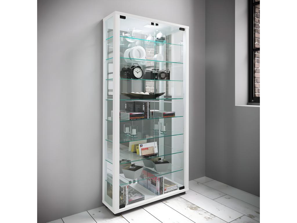 Display Cabinet - White, Glass