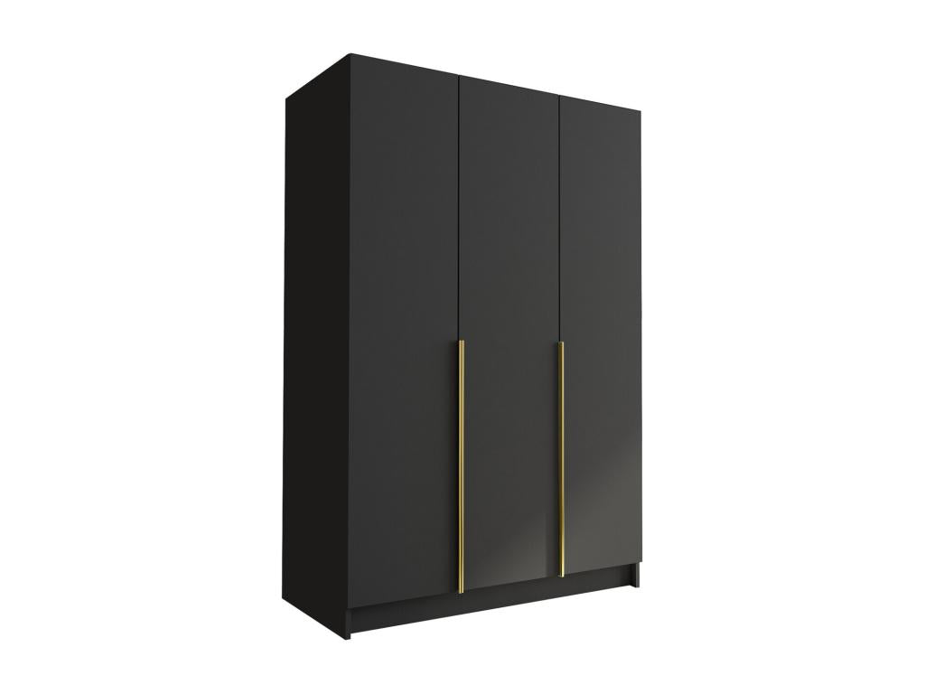 Wardrobe - Black, 215 x 150 x 58 cm