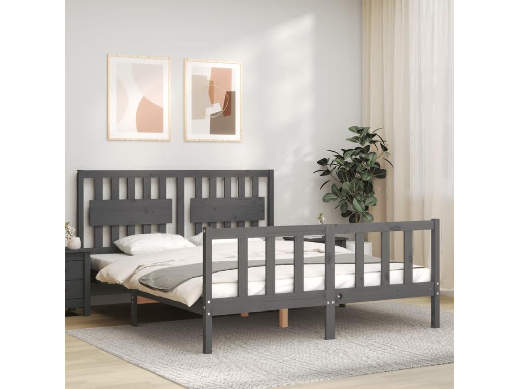 Mattress - Gray, Pine Wood