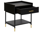 Nightstand - Black, Metal