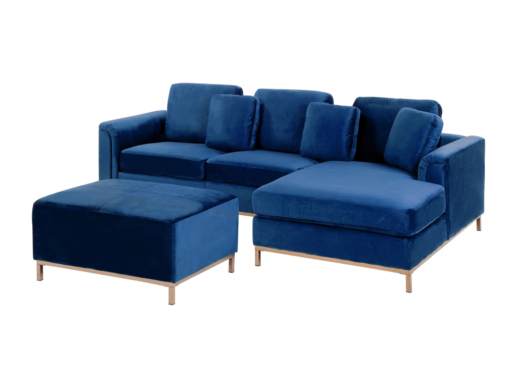 Sofa - Blue, Velvet