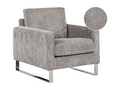Armchair - Gray, Velvet
