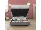 Storage Bed - Gray, Velvet