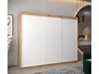 3-Door Wardrobe - Sliding Doors, Argente/White/Brown, 200 x 250 x 62