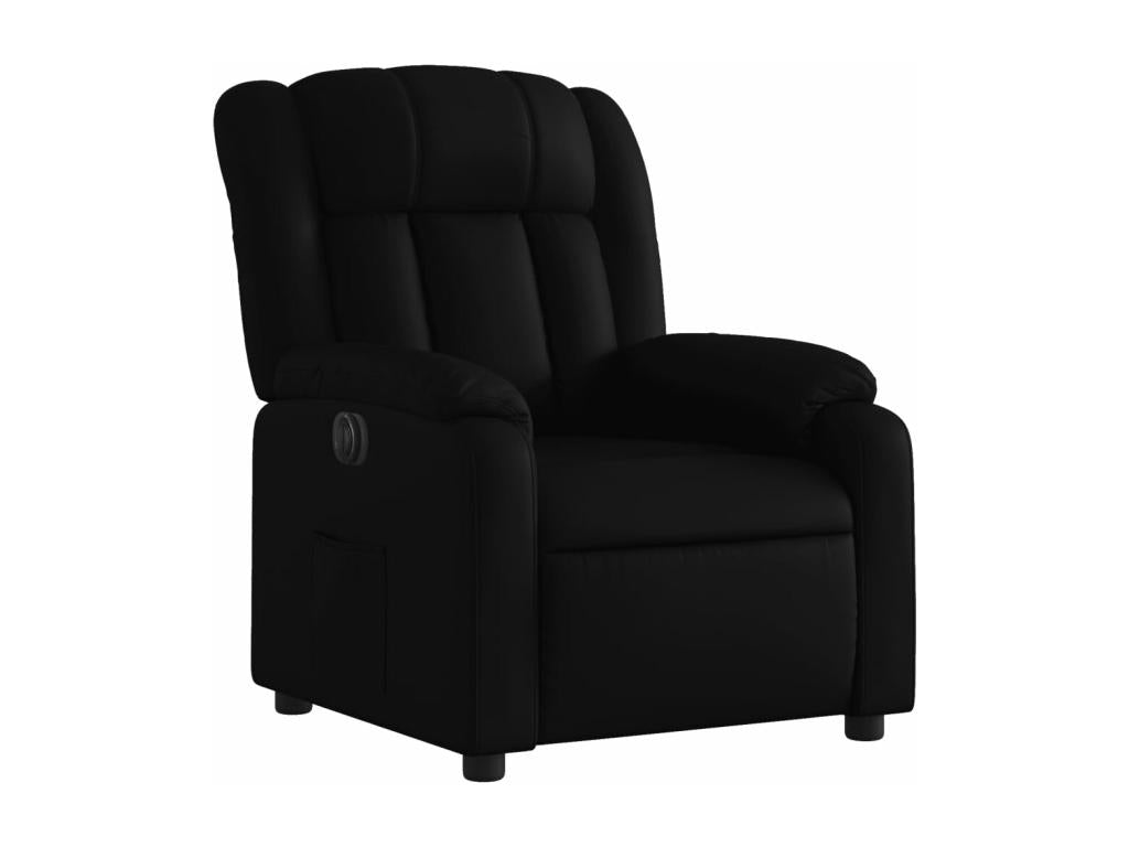 Armchair - Black, Faux Leather