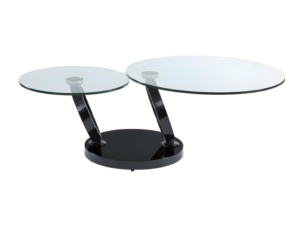 Coffee Table - Black/Transparent, Glass