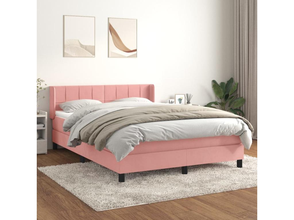 Mattress - with Mattress, Pink, 140 x 200 cm