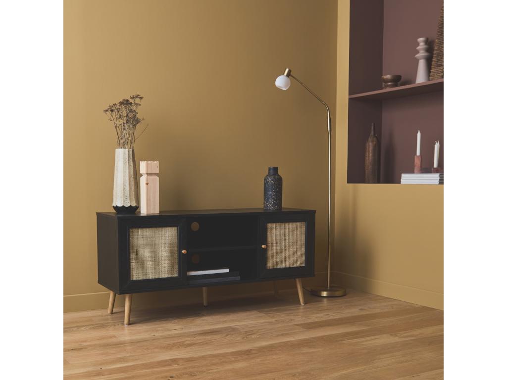 TV Stand - Black, 120 x 39 x 56.5 cm