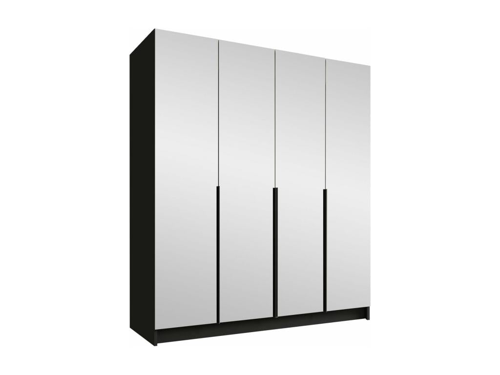Wardrobe - Black, 215 x 200 x 58 cm