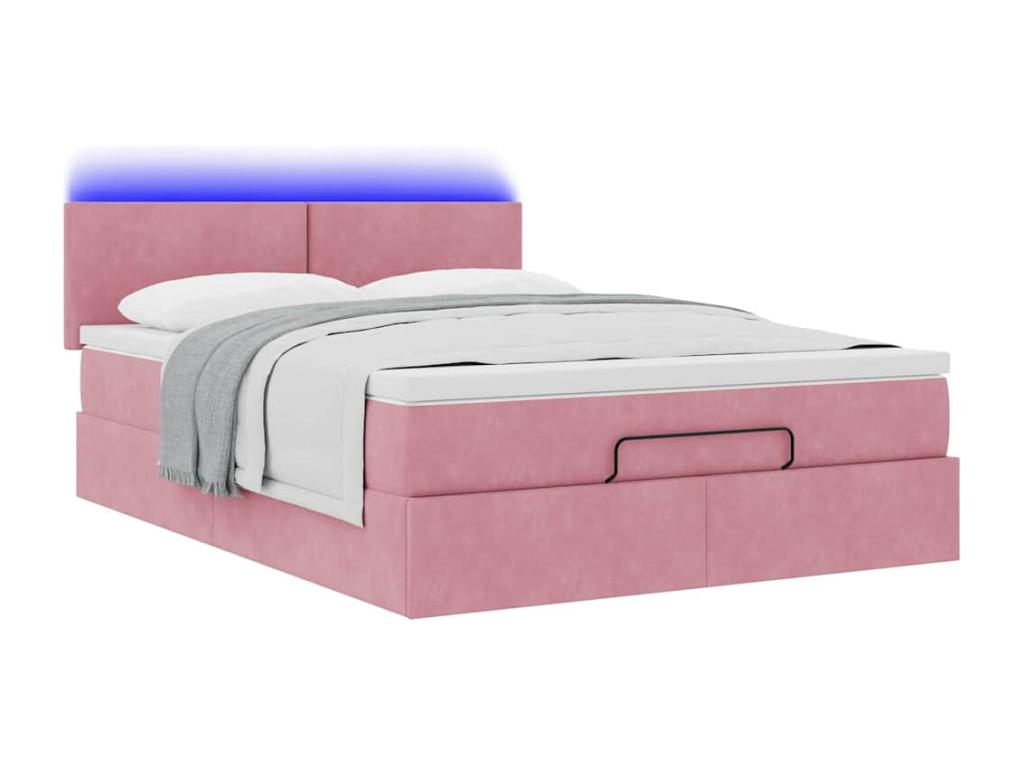Mattress - with Mattress, Pink, 140 x 200 cm