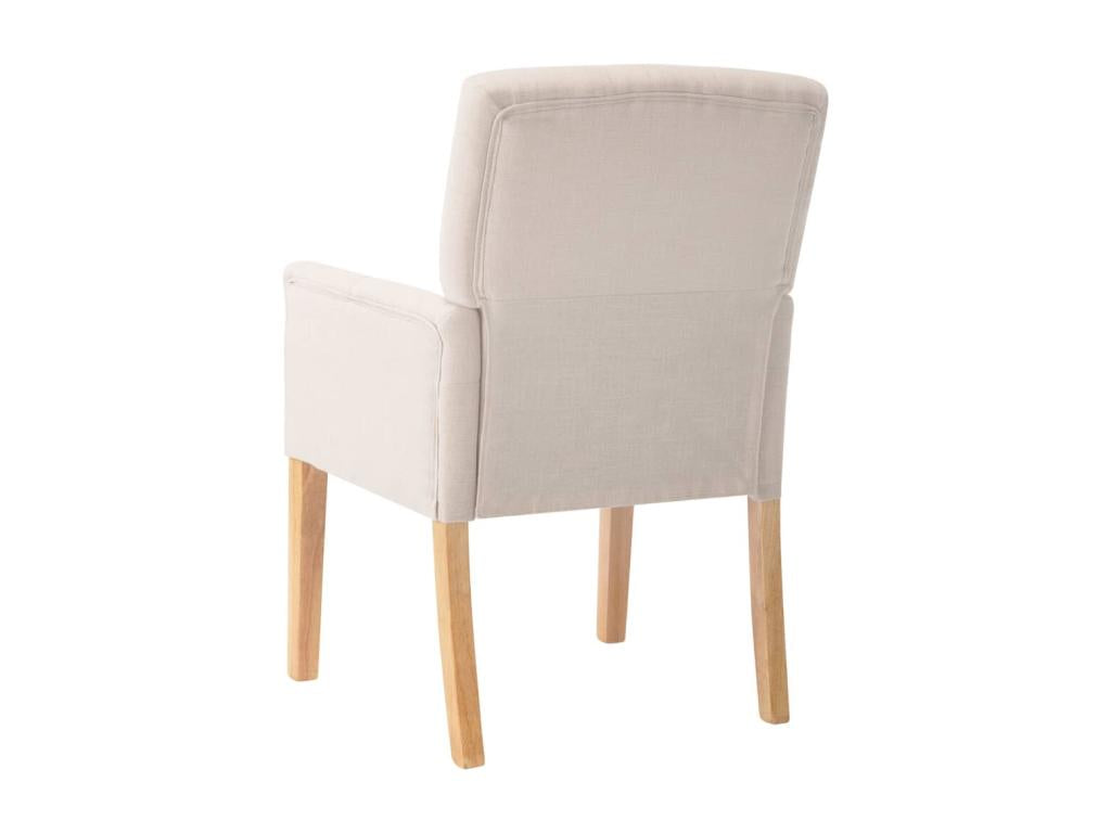Dining Chairs (Set of 4) - Beige, Fabric