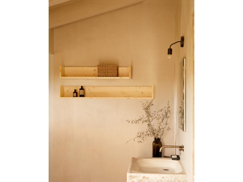 Bookcase - Beige, 120 x 16 cm