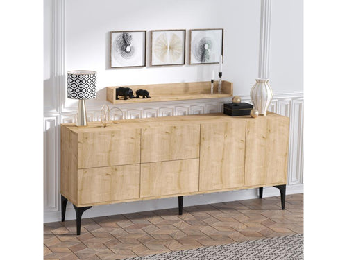 6-Door Sideboard - Brown