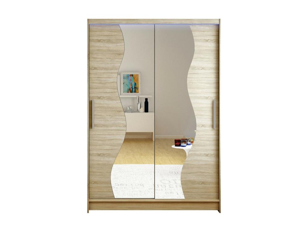 Wardrobe - Brown, 200 x 120 x 58 cm